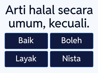 Latihan Ringan Kenal Halal