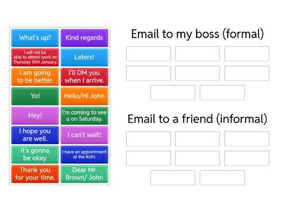 Informal vs formal email
