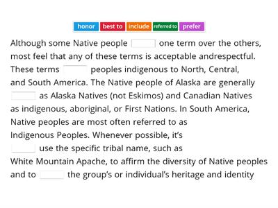 n Facts & Attitudes about Native American People