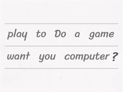 Do you want to play...?