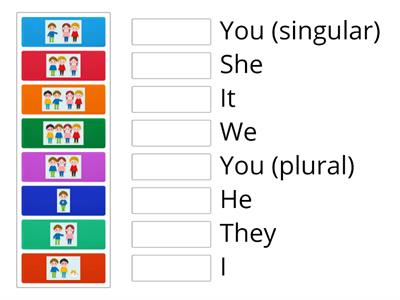 Subject pronouns. Match