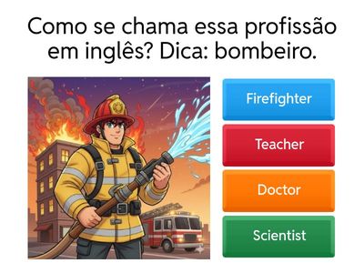 Quiz: Profissões em Inglês - Jogo Educativo para Ensino Fundamental