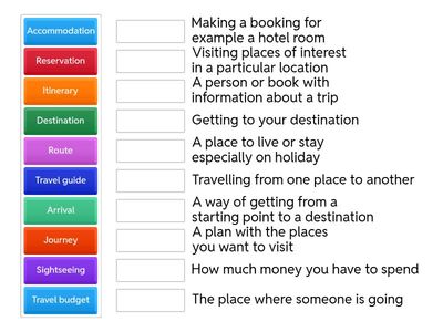 EfL Travel Vocabulary 