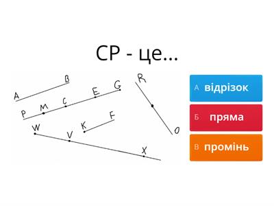Відрізок, промінь, пряма