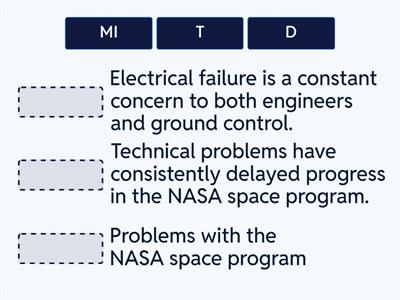 Topic, Main idea and Details 