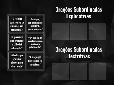 ORAÇÕES SUBORDINADAS