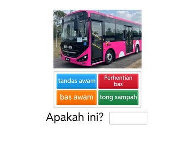 Pilih perkataan yang betul berdasarkan gambar kemudahan awam