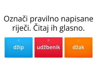 Izgovor i pisanje glasova Č, Ć, DŽ, Đ, IJE, JE (kopija)