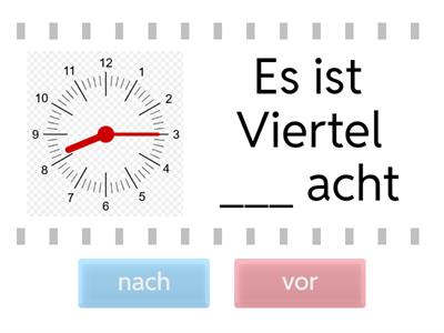 Vor oder nach? Uhrzeit lesen