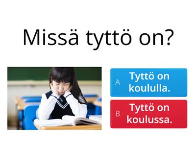 Missä? -ssa vai -lla?