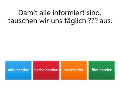 Linie 1 B2- BSK- Lektion 9- Grammatik- "einander"