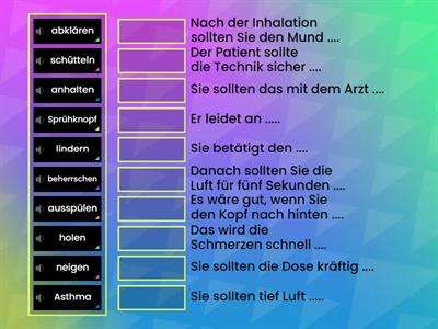 Asthma I: Aussprache und Nomen-Verb-Verbindungen