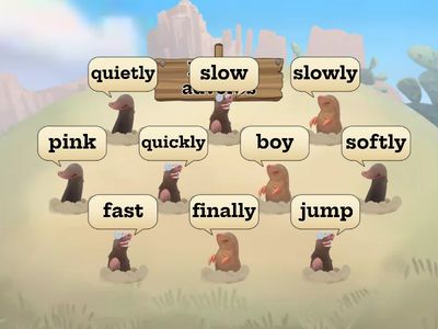 Whack A Mole Game - Adverbs