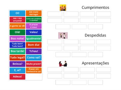 Cumprimentos e despedidas em português