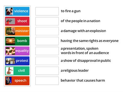 Martin Luther King, Jr. Vocabulary (group 1)