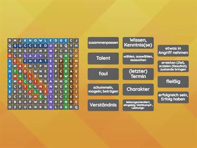English 9: Wob Words - Word Search