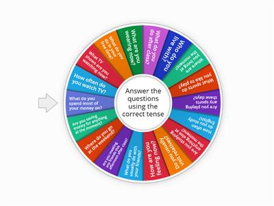 Speaking - Present simple and continuous