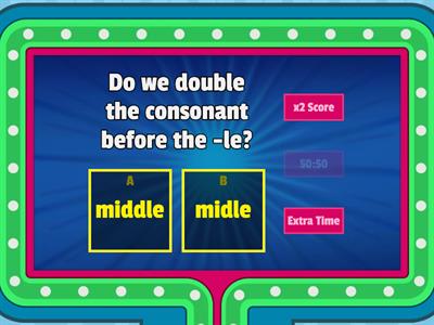 Twins or Not Twins?  Double the consonant -le