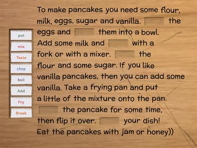 Recipe of pancakes