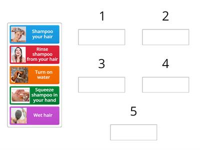 Sequencing- Washing Hair