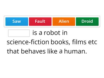 Droids at work - vocabulary game