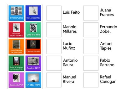 Une la obra con su creador