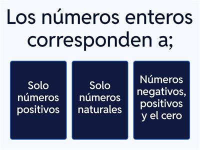 NUMEROS ENTEROS 