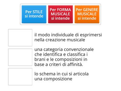 FORMA GENERE E STILE