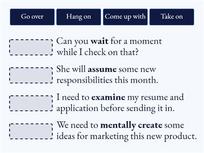 Phrasal Verbs at Work