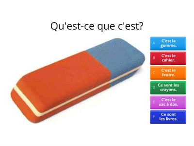 Les fournitures scolaires