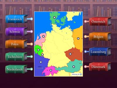 Die Nachbarländer von Deutschland