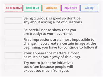 First impressions matter - B1