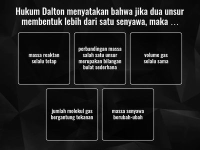 Hukum Dasar Kimia ( Dalton, Gay - Lussac dan Avogadro )