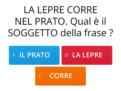 LA FRASE MINIMA: SOGGETTO E PREDICATO