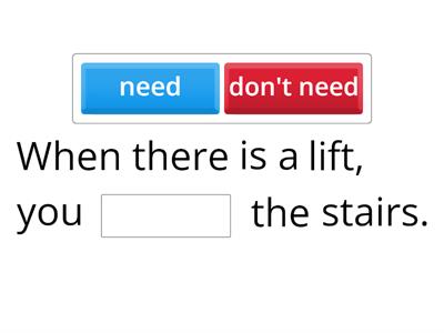 T3. Need - don't need