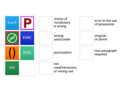 Symbols for error correction 
