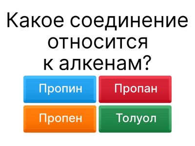 Тест на углеводороды и их производные
