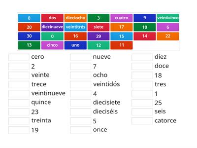 Números 0-30