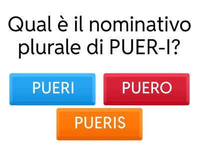 Quiz sulla seconda declinazione