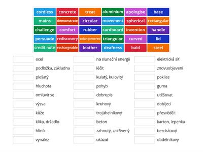 Maturita Solutions U9 vocabulary (3rd edition)