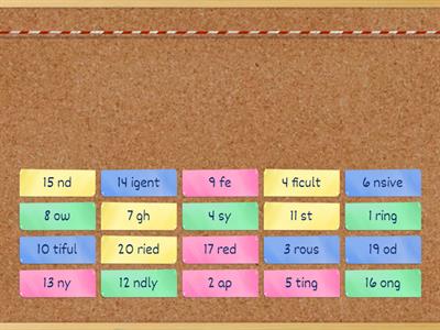 GG2 unit 4.3 adjectives matching