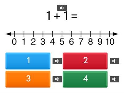 Addition 1-10 numberline NO Objects
