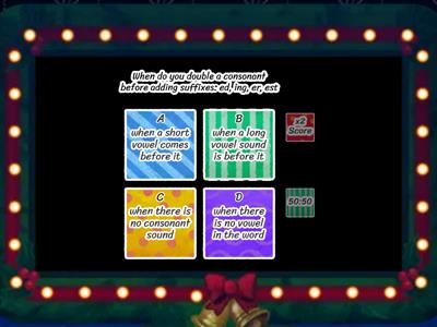 Doubling rule-- ed, ing, er, est