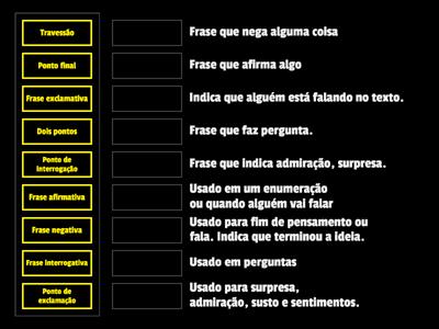 Jogo dos sinais de pontuação e Frases