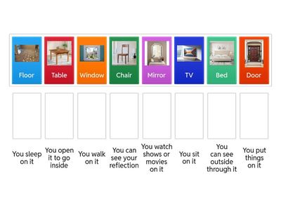 Pair the words - Parts of the House