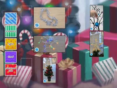 Annemie English - 아느미 잉글리시 - 원어민 영어 교습소 Christmas Word List 4: Christmas tree - Match: word & picture