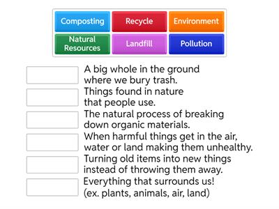 Word Wall- Match the definition!