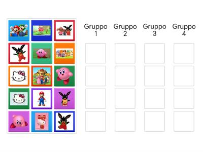 Cartoni animati Organizza per gruppo