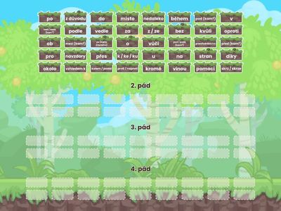 Předložky 2, 3 a 4 pádů