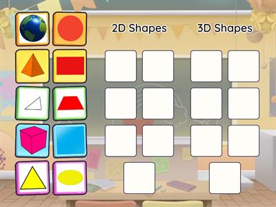 K.M2 - 2D and 3D shapes sort